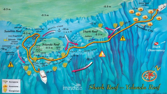 mapa yolanda reef